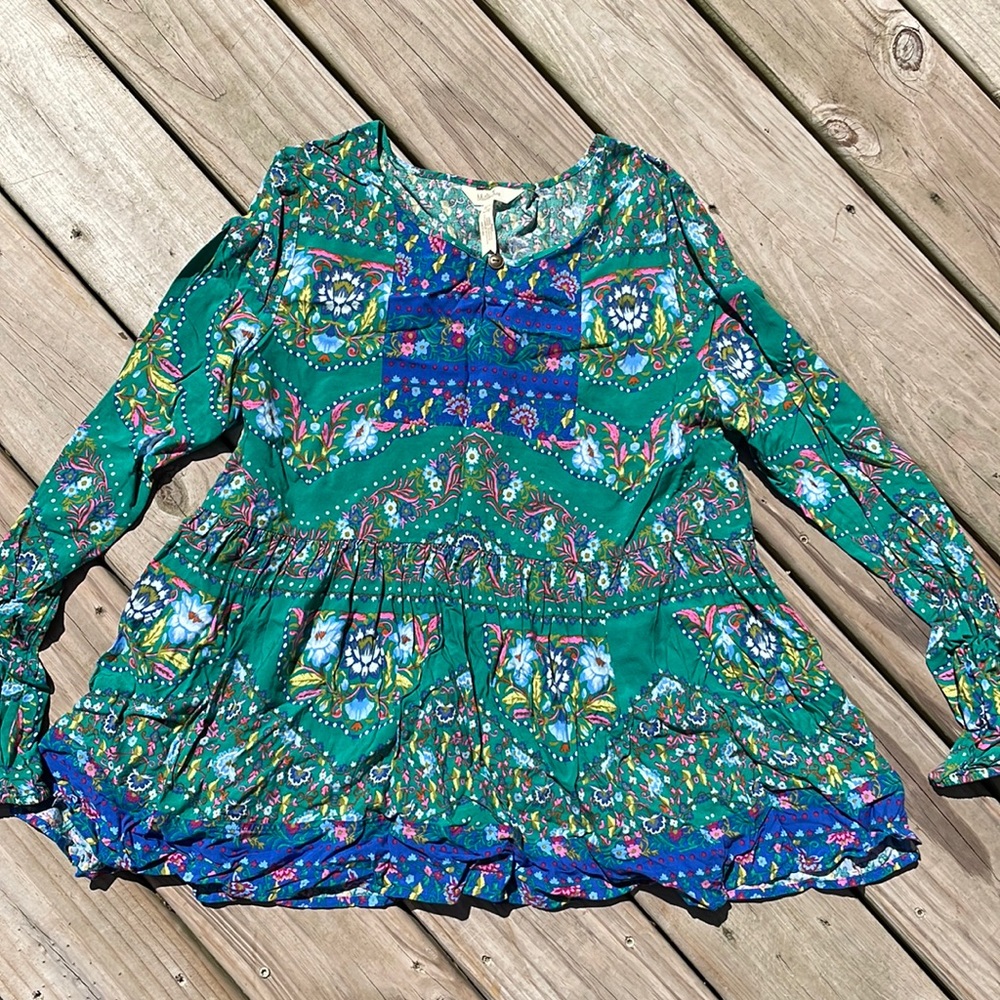 Floral peplum top